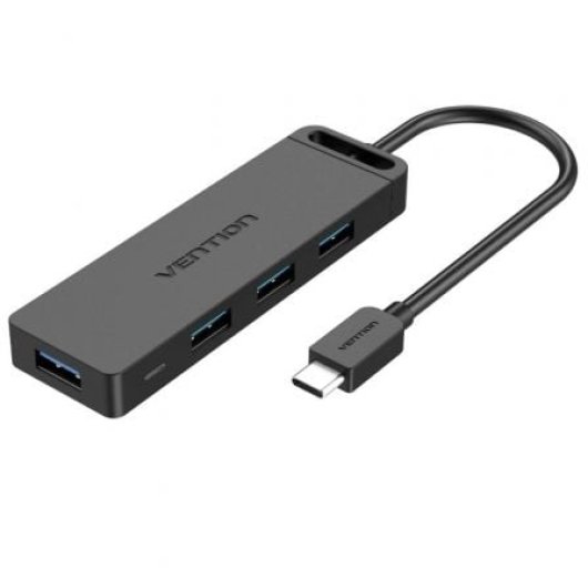 Hub Vention 4 puertos USB 3.0 5Gbps TGKBB USB-C Micro-B OTG carcasa ABS