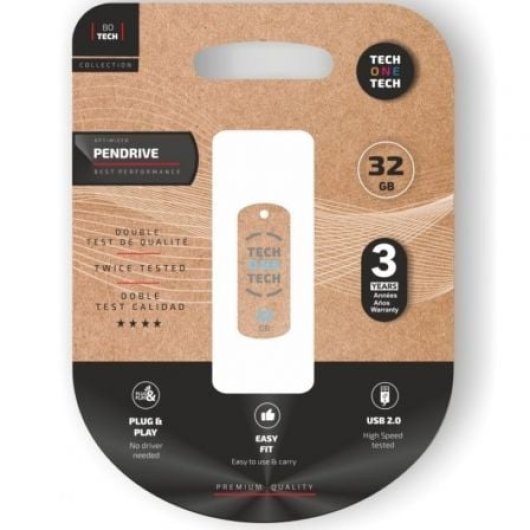 Pendrive Tech One Tech Pro Smart Clip Tech 32GB USB 2.0 Colgable PVC Profesional