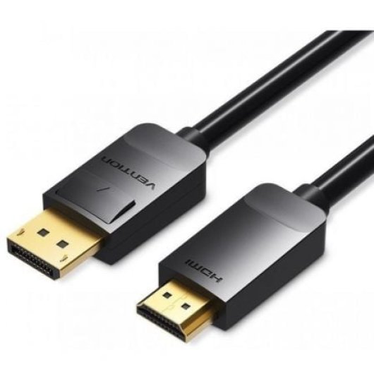 Cable Vention HADBI DisplayPort Macho HDMI Macho 3m negro chapado en oro doble blindaje