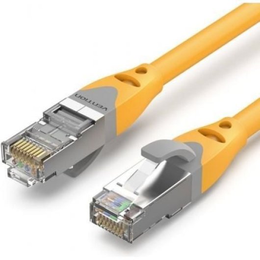 Cable de red Vention IBHYL Cat.6A SFTP 10m 10Gbps amarillo chapado en oro