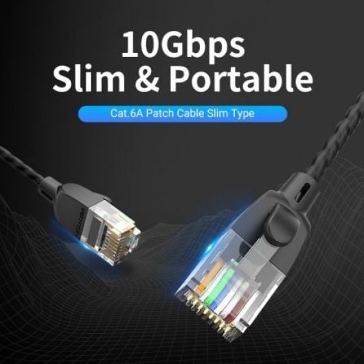 Cable de red Vention IBIBG Cat.6A 1.5m Negro