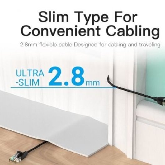 Cable de red Vention IBIBG Cat.6A 1.5m Negro