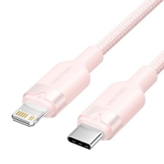 Cable Vention LALPF USB-C Lightning 27W 480Mbps 1m Rosa