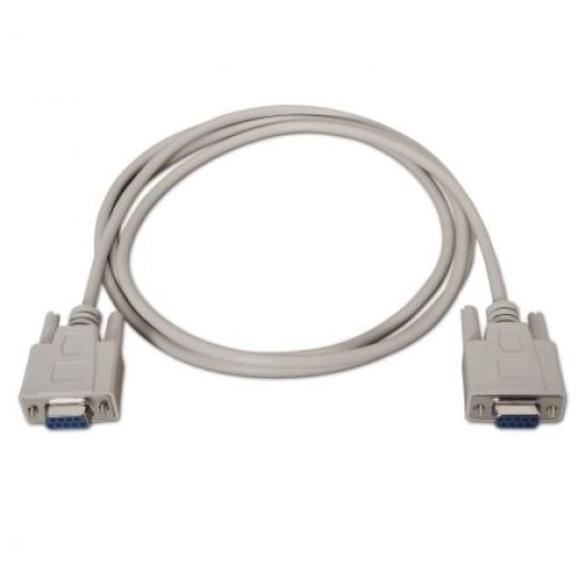 Cable serie RS232 AISENS A112-0066 DB9 Hembra a DB9 Hembra 1.8m Beige hasta 1.6Mbps