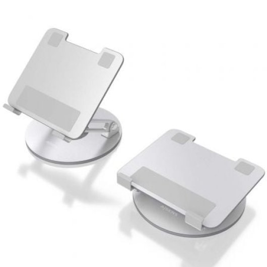 Soporte AISENS LPS4SL-341 para portátil/tablet 7-13? aluminio rotación 360° plegable plata