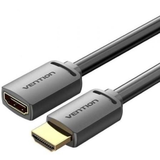 Cable HDMI Vention AHCBH 2m 4K@60Hz Macho a Hembra PVC chapado en oro Negro