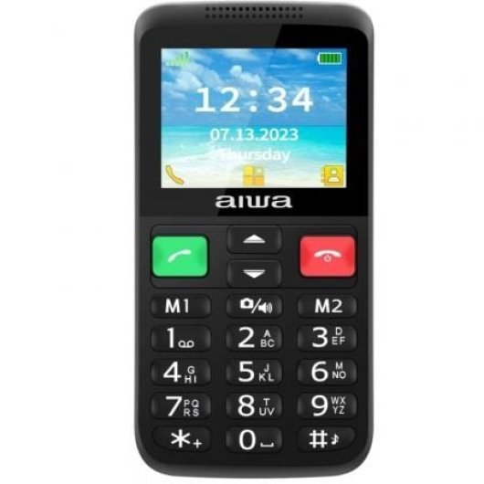 Teléfono móvil AIWA FPH-S200-4G Dual SIM, 4G LTE, Pantalla 2,4?, Botón SOS, Negro