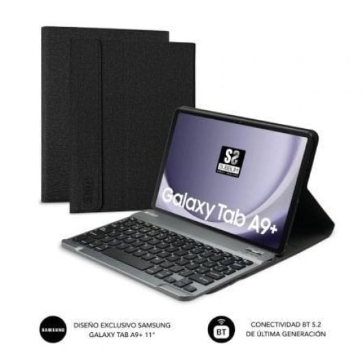Funda teclado Bluetooth 5.2 QWERTY español Subblim Galaxy Tab A9+ 11? multipunto, magnética, resistente