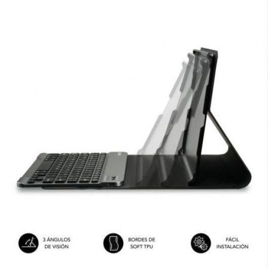 Funda teclado Bluetooth 5.2 QWERTY español Subblim Galaxy Tab A9+ 11? multipunto, magnética, resistente