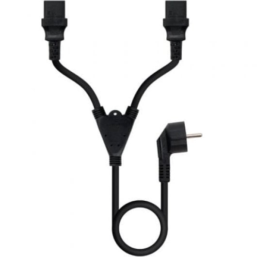 Cavo di alimentazione Nanocable 10.22.0100-L300 Schuko-Maschio 2xC13-Femmina 3m nero