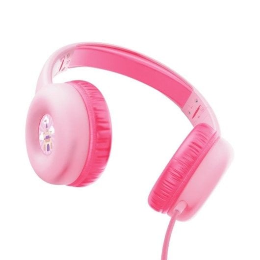 Auriculares Trust Nouna Kids con cable Jack 3,5 mm, micrófono y límite 85 dB rosa
