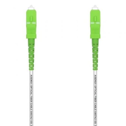 Cable fibra óptica AISENS A152-0498 SC/APC-SC/APC 10m G657A2 monomodo blanco LSZH