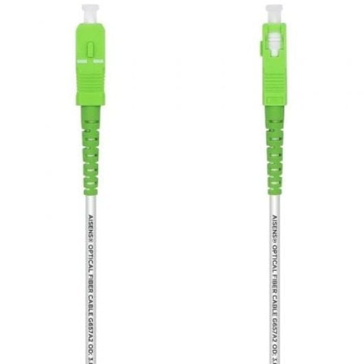 Cable fibra óptica AISENS A152-0498 SC/APC-SC/APC 10m G657A2 monomodo blanco LSZH