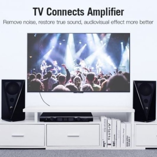 Câble stéréo 2x RCA mâle Vention VAB-R06-B150 1,5 m noir contacts dorés