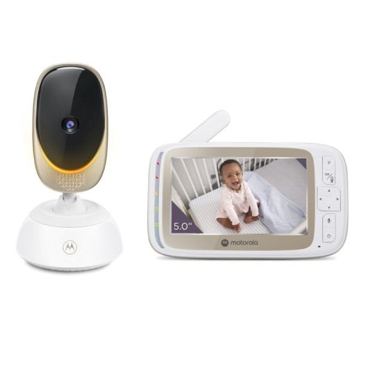 Babyphone Motorola VM85 Connect avec caméra Wi-Fi HD, vision nocturne, télécommande, 5 pouces