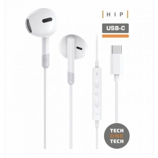 Auscultadores com fio TECH ONE TECH USB-C com microfone estéreo multifuncional