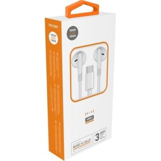 Auscultadores com fio TECH ONE TECH USB-C com microfone estéreo multifuncional