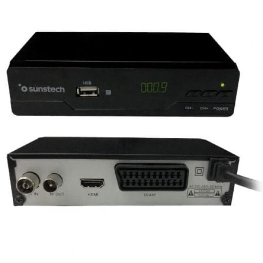 Receptor Sunstech DTB210HD2 DVB-T2 Full HD compacto USB Grabación HDMI