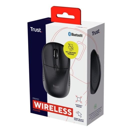 Ratón Trust inalámbrico Bluetooth 1600 DPI compacto ambidiestro