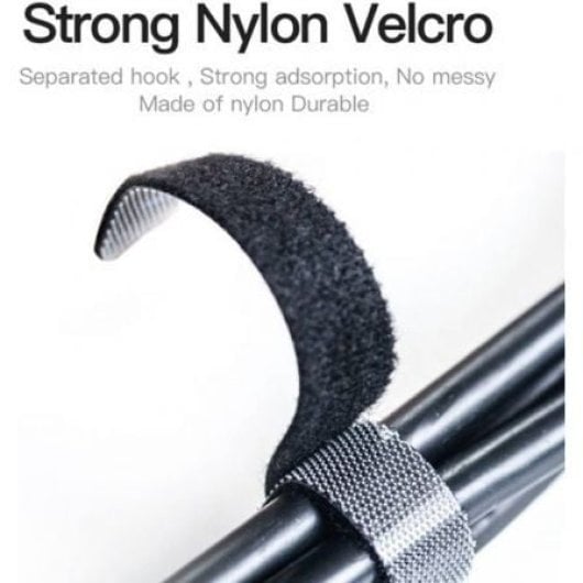 Collier de serrage antiadhésif réutilisable en nylon noir Vention KAABJ (5 m) (11 mm)