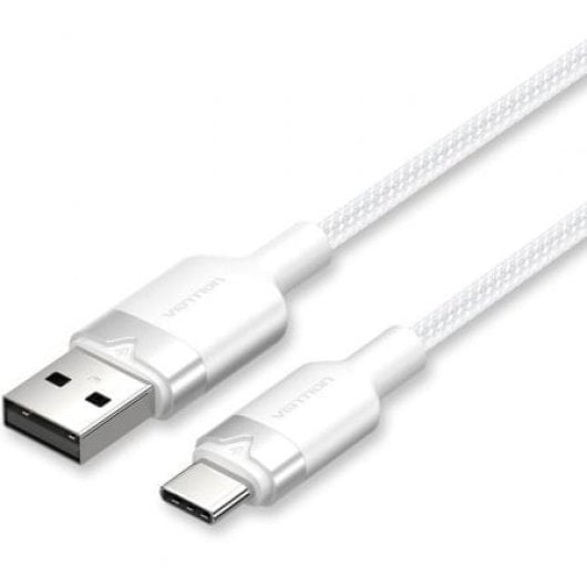 Câble USB 2.0 Type-C tressé blanc Vention CTNWF 1 m 60 W 480 Mbps