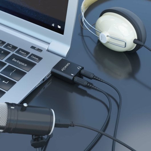 AISENS A106-0768 USB-A Soundkarte Audio Konverter 16/24bit Plug&Play Schwarz
