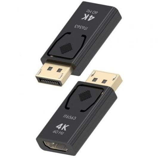 DisplayPort Konverter AISENS A125-0908 4K@60Hz DP/M auf HDMI/H HDCP Audio Schwarz