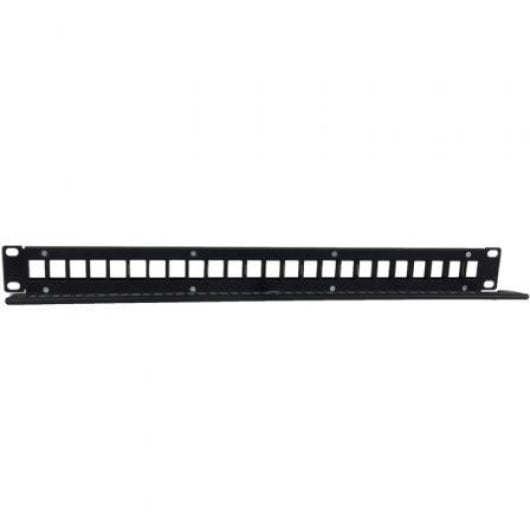 Patch Panel PHASAK PA 3424 24 Puertos Cat.6 1U Gestión de Cable Negro Rack 19?