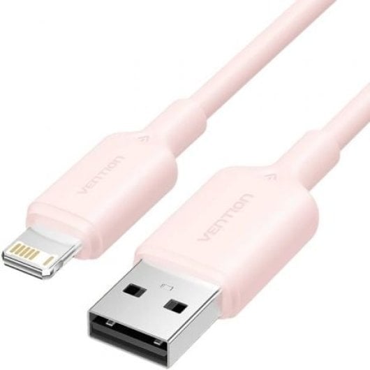 USB 2.0 Lightning-Kabel Vention LAMPF 480Mbps 1m Rosa PVC 2,4A