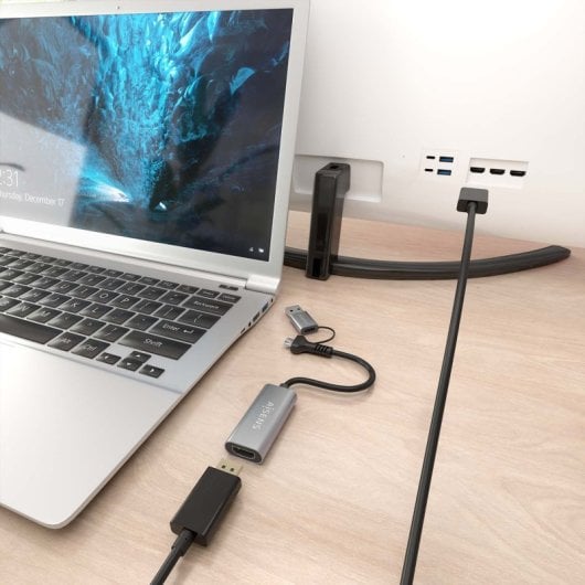 Convertisseur HDMI AISENS A109-0913 USB-A USB-C Mâle HDMI 1080P 15 cm Gris