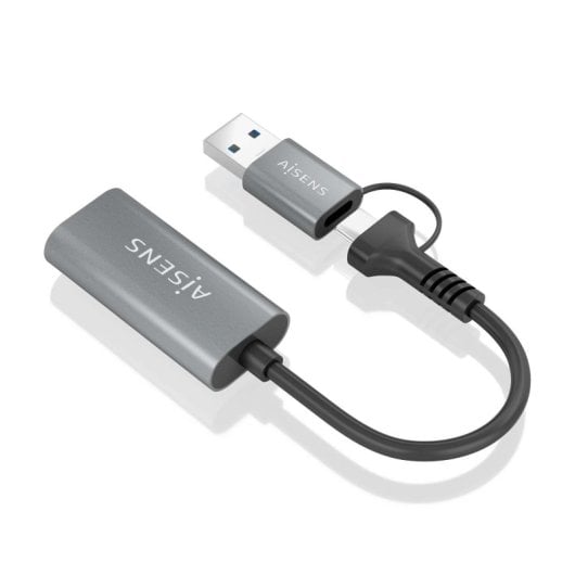 Convertisseur HDMI AISENS A109-0913 USB-A USB-C Mâle HDMI 1080P 15 cm Gris