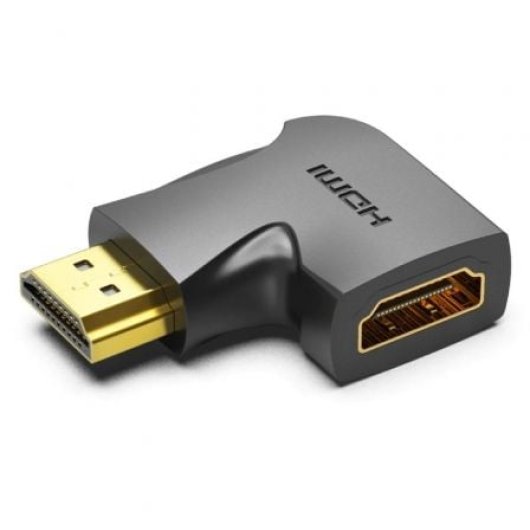 Adaptador HDMI Vention AIQB0 4K 270º Macho-Hembra Chapado en Oro Negro