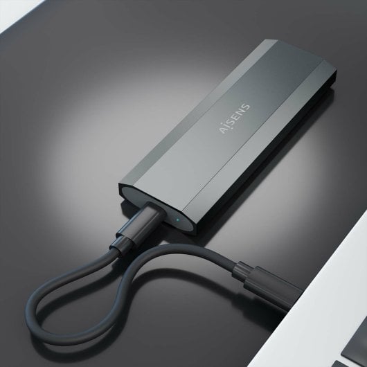 Caja Externa M.2 NVMe AISENS ASM2-029GR Aluminio Gris USB 3.2 Gen2 Sin tornillos Plug and Play
