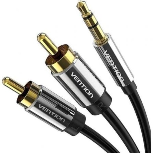Câble stéréo Vention BCFBJ 3,5 mm vers 2 RCA 5 m plaqué or noir