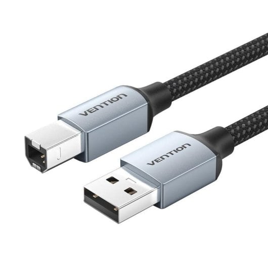 Cabo USB 2.0 Vention CTTHG 2m USB-A Macho a USB-B Macho Cinzento 480Mbps