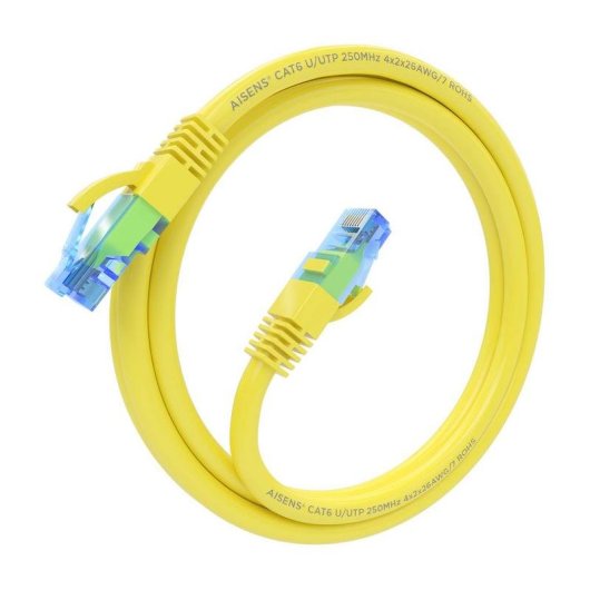 Netzwerkkabel RJ45 AISENS Cat.6 UTP AWG26 CCA 1m Gelb