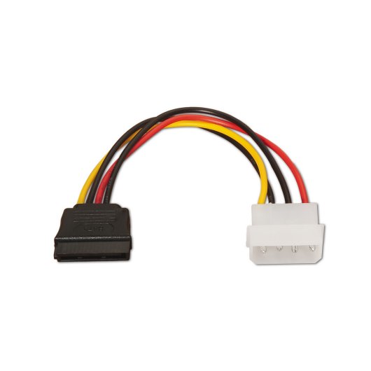Câble d'alimentation SATA AISENS A131-0158 16 cm 100 % cuivre Molex 4 broches vers SATA 15 broches femelle