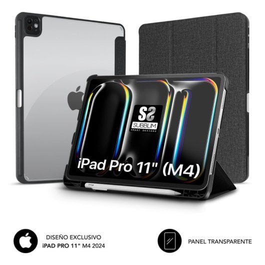 Funda SUBBLIM SUBCST-5SC401 iPad Pro 11? M4 Borde Reforzado Shock Absortion Slot Apple Pencil Negra
