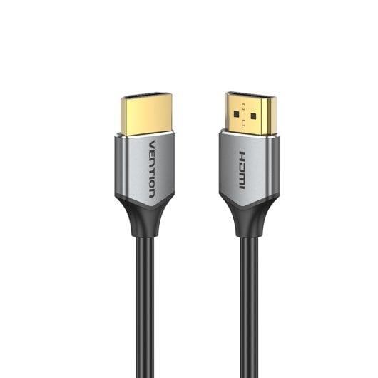 VENTION ALEHG 1,5 m 4K Slim HDMI Cabo Cinza Macho-Macho 18 Gbps Banhado a Ouro