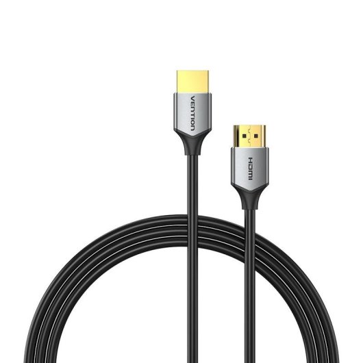 Cabo HDMI Vention ALEHG 1.5m 4K Slim Cinzento Chapado a Ouro 18 Gbps