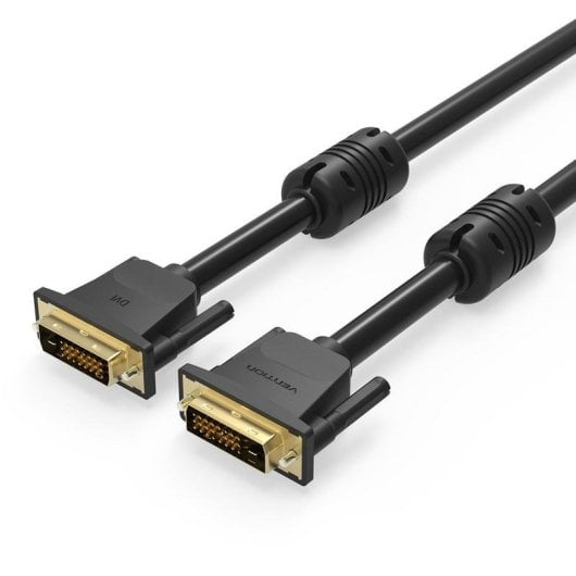 Cable DVI Vention EAABG 1,5 m DVI-D macho chapado en oro negro