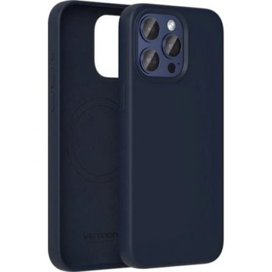 Custodia MagSafe in silicone liquido Vention KUEL0-40 per iPhone 14 Pro Max (blu notte)