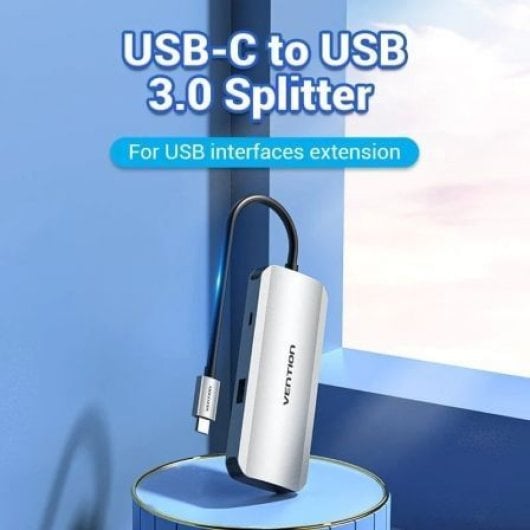 Hub Vention 5 puertos 5000Mbit/s TNAHB aluminio USB-C PD 4xUSB 3.2 Gen 1 + MicroUSB