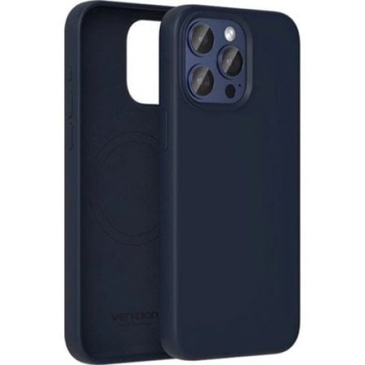 Funda silicona Vention KUEL0-30 MagSafe azul medianoche para iPhone 14 Pro