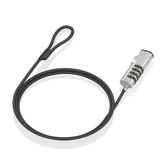 Cable de Seguridad Nano AISENS ASLK-D50N05-BK combinación 1.5m acero negro