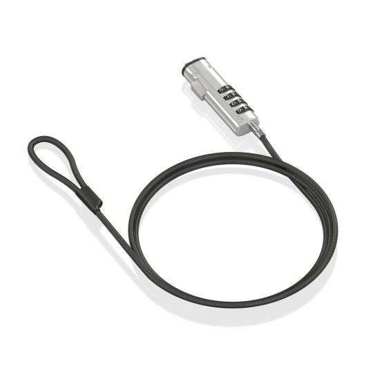 Cable de Seguridad Nano AISENS ASLK-D50N05-BK combinación 1.5m acero negro