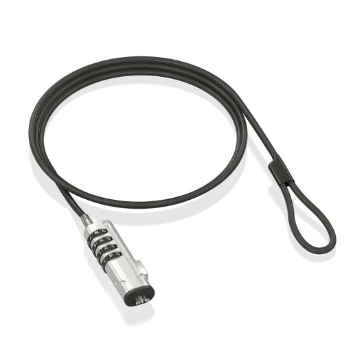 Cable de Seguridad Nano AISENS ASLK-D50N05-BK combinación 1.5m acero negro
