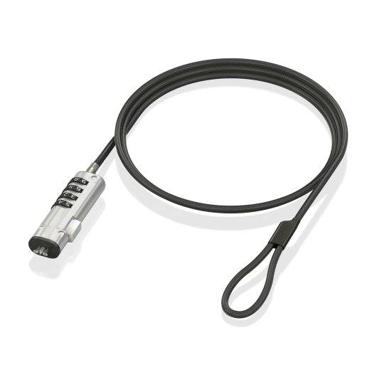 Cable de Seguridad Nano AISENS ASLK-D50N05-BK combinación 1.5m acero negro