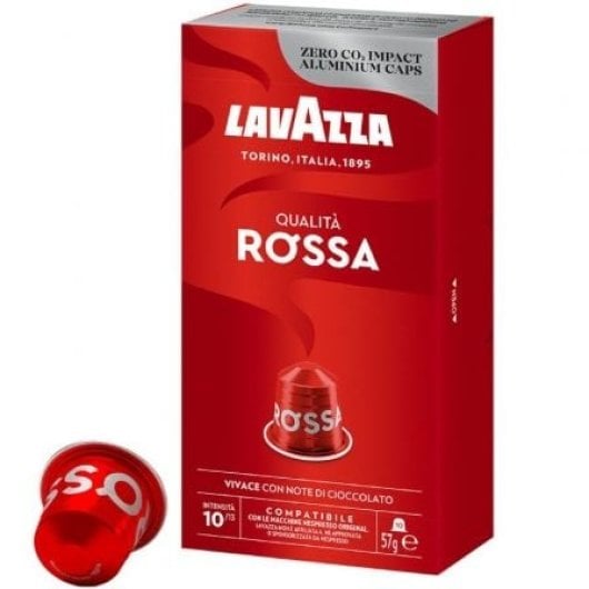 Lavazza Qualità Rossa Cápsulas para Nespresso 10 Unidades Arábica Robusta Chocolate Torrado Médio