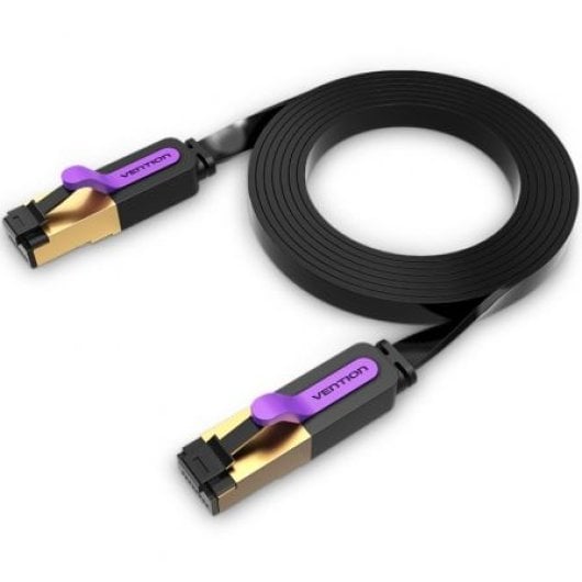Cable de Red RJ45 Vention ICABN Cat.7 15m 10Gbps Blindado Plano Negro